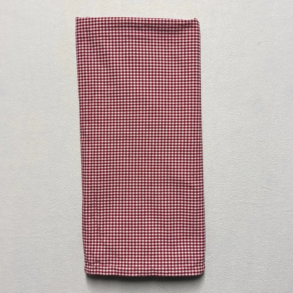 Pottery Barn Kids Red Gingham Curtain Panel 44x84 100% Cotton Vintage Check PBK